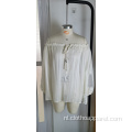 Witte schoudertop voor dames van 100% polyester